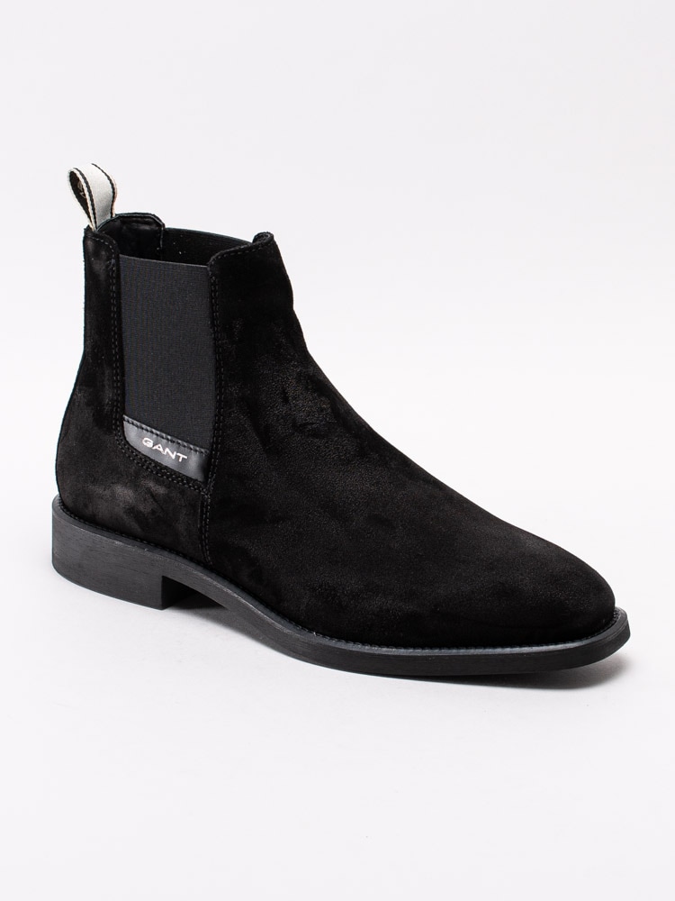 11193045 Gant James 19653319G00 svarta chelsea boots i oljad mocka-1