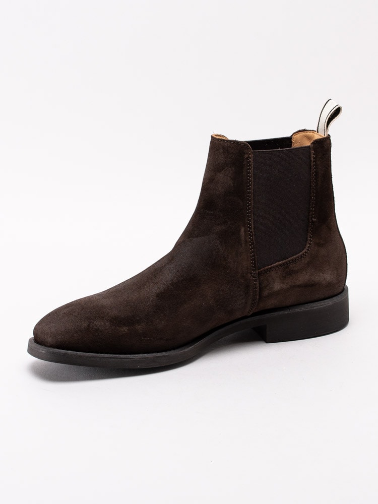 11193046 Gant James 19653319G46 mörkbruna chelsea boots i oljad mocka-2