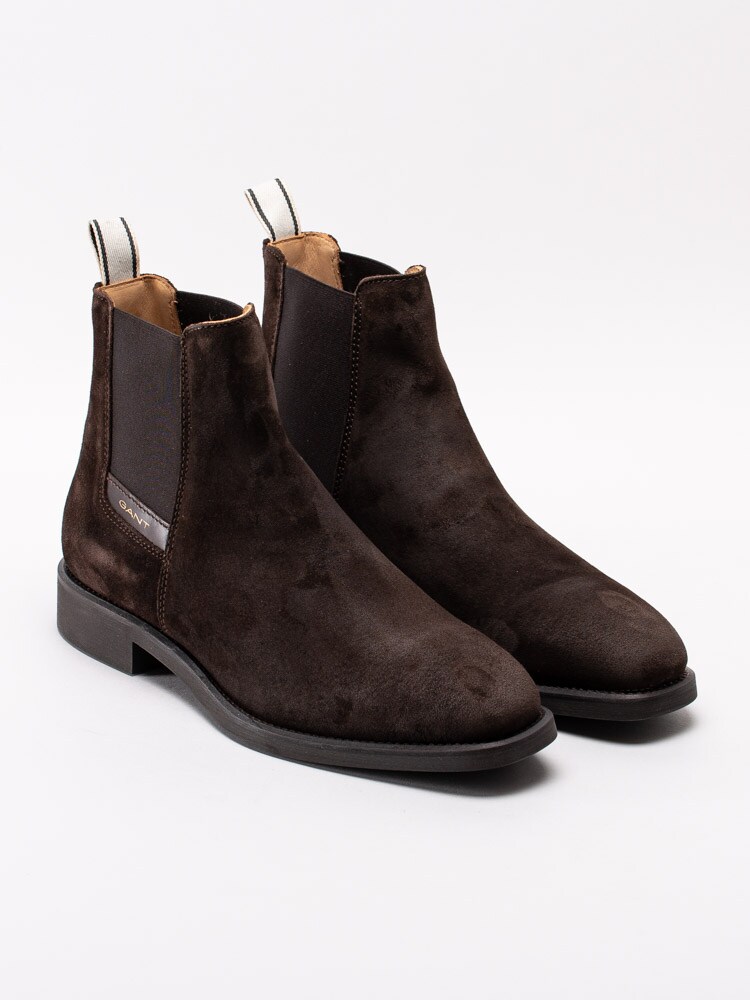 11193046 Gant James 19653319G46 mörkbruna chelsea boots i oljad mocka-3