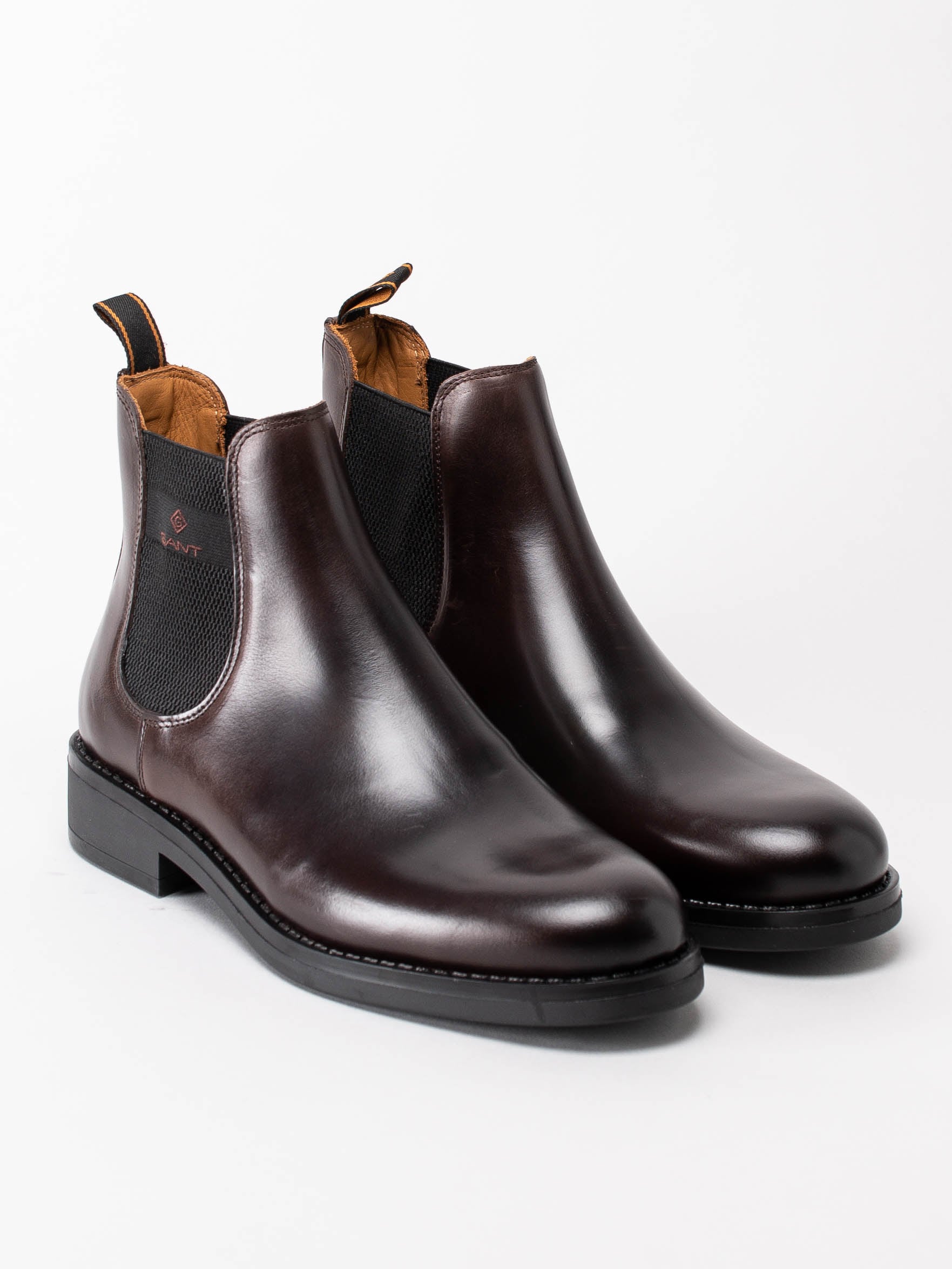 11203013 Gant Brookly Dark Brown Mörkbruna boots i skinn-3