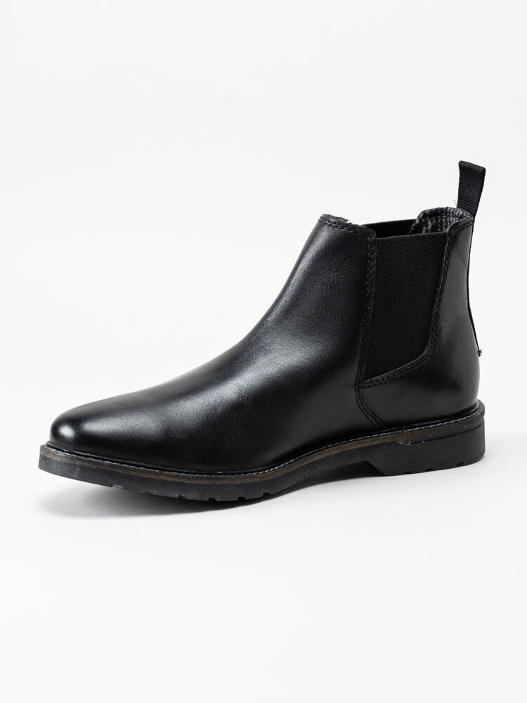 Bugatti - Zeli - Svarta klassiska chelsea boots i skinn