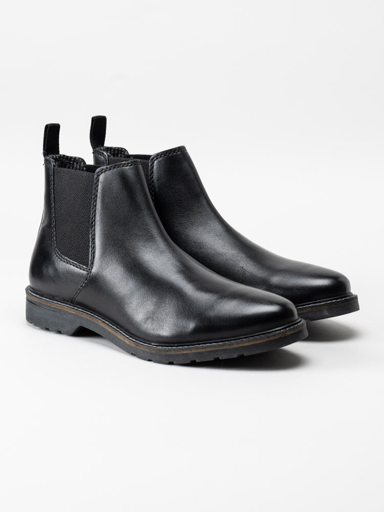 Bugatti - Zeli - Svarta klassiska chelsea boots i skinn