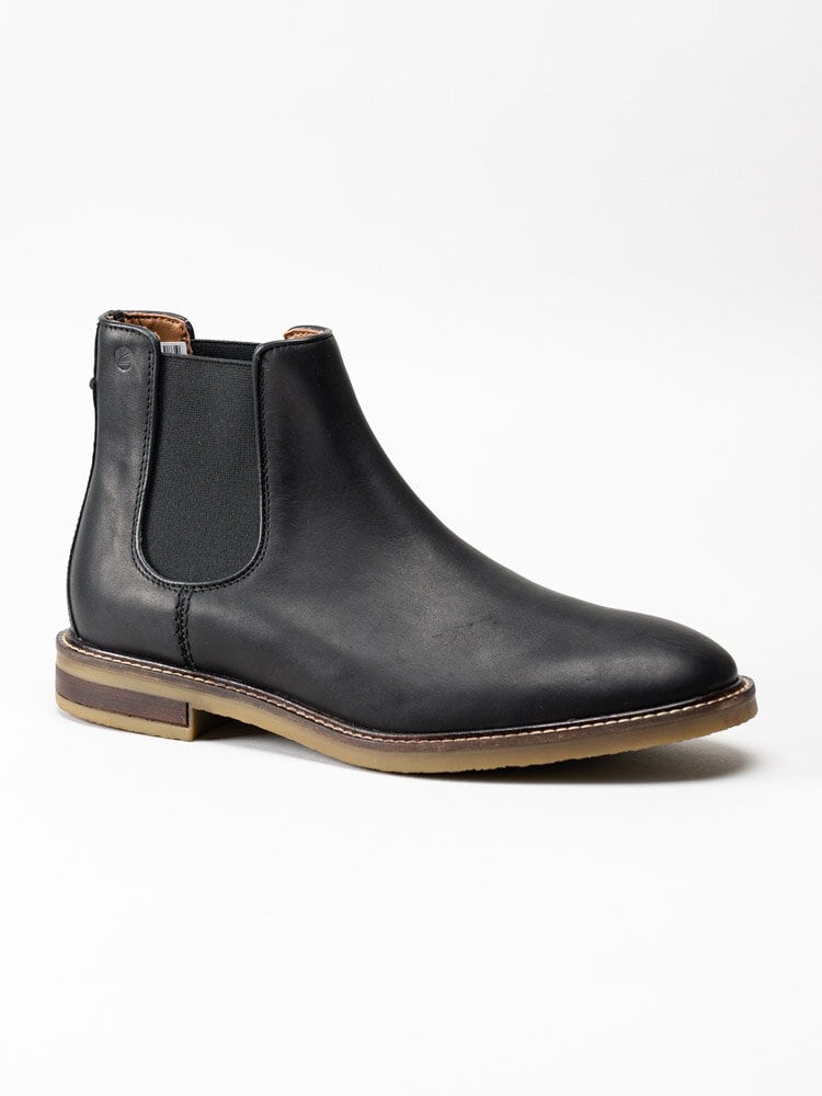 Clarks - Jaxen Chelsea - Svarta chelsea boots i skinn