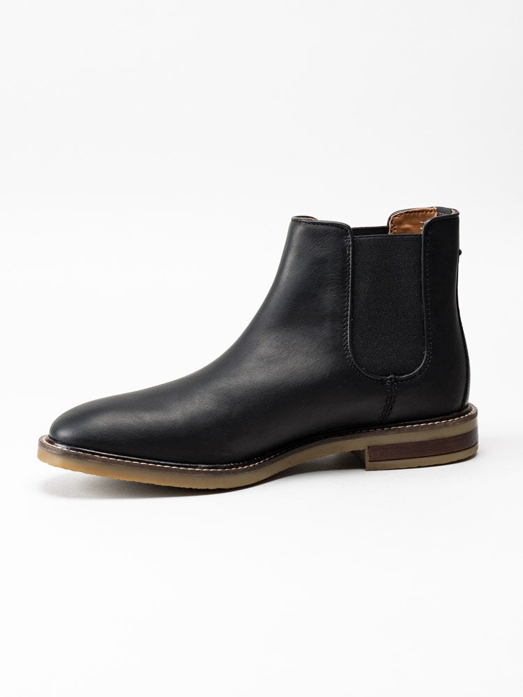 Clarks - Jaxen Chelsea - Svarta chelsea boots i skinn