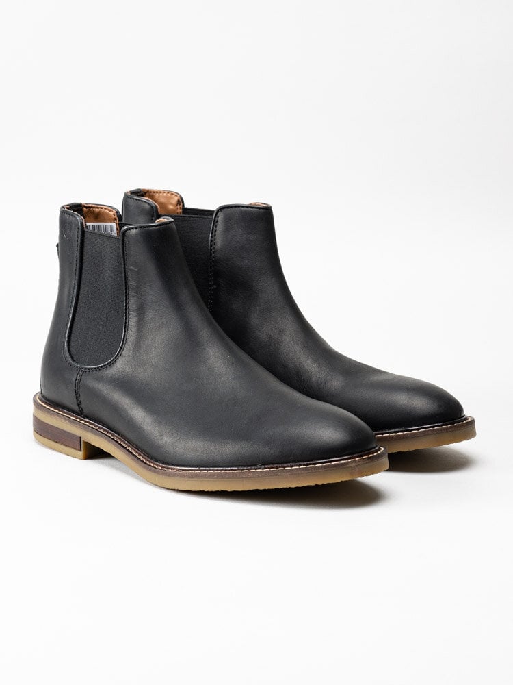Clarks - Jaxen Chelsea - Svarta chelsea boots i skinn
