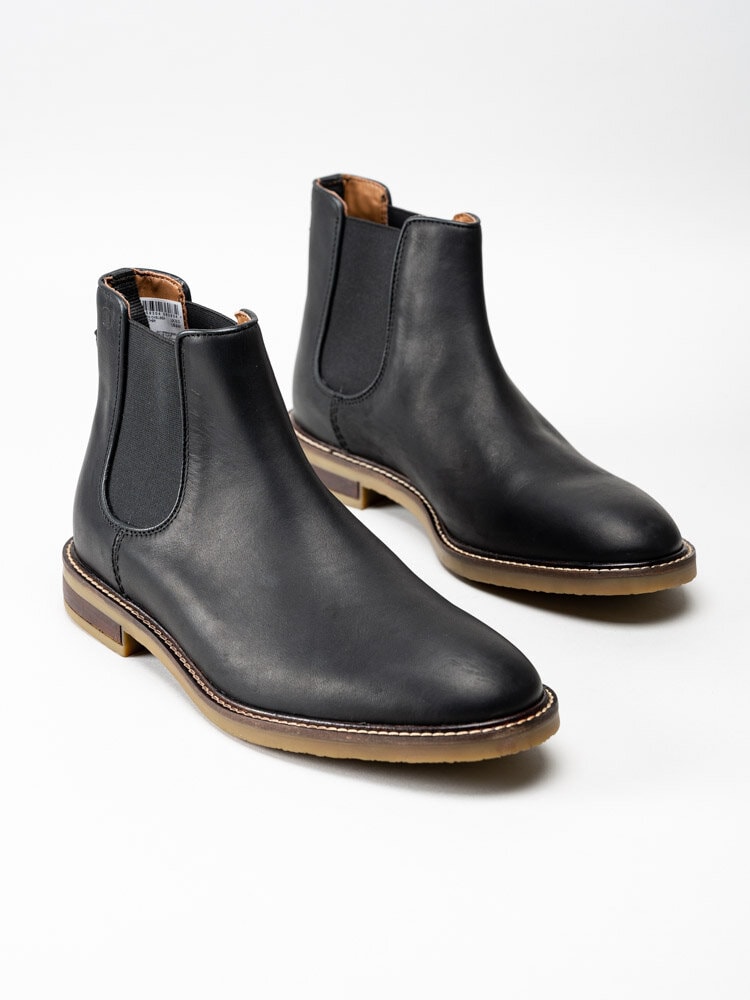 Clarks - Jaxen Chelsea - Svarta chelsea boots i skinn