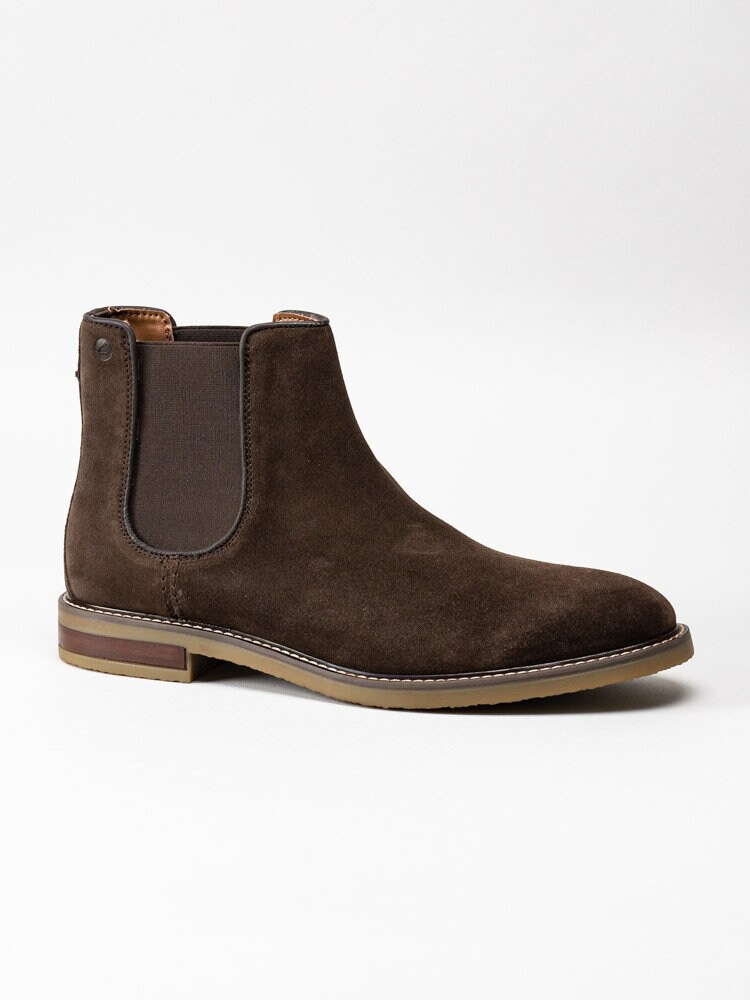 Clarks - Jaxen Chelsea - Mörkbruna chelsea boots i mocka