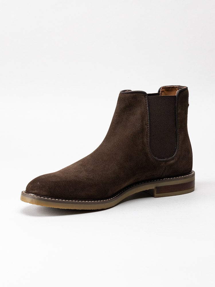 Clarks - Jaxen Chelsea - Mörkbruna chelsea boots i mocka