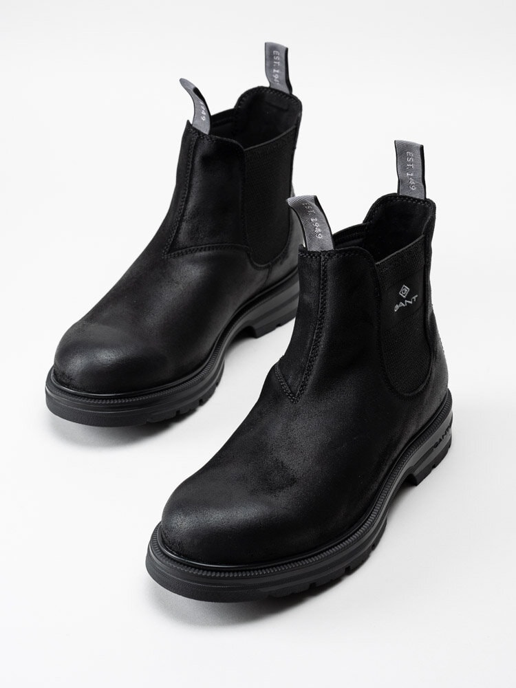 Gant Footwear - Gretty - Svarta chelsea boots i mocka
