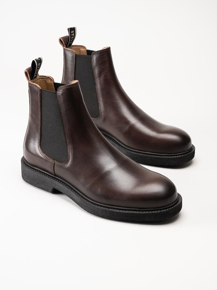 Sneaky Steve - Sense - Bruna chelsea boots i skinn