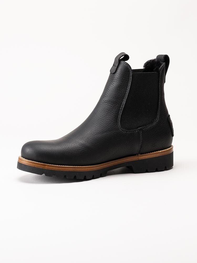 Panama Jack - Burton Igloo C1 - Svarta vattentäta chelsea boots i skinn