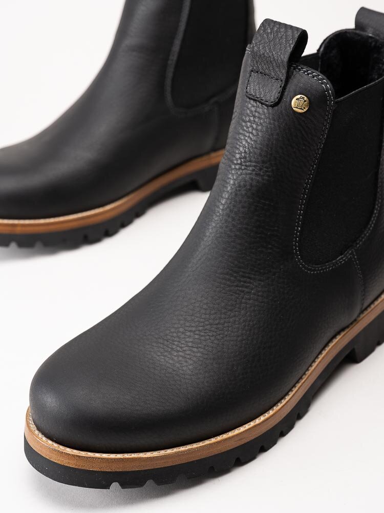 Panama Jack - Burton Igloo C1 - Svarta vattentäta chelsea boots i skinn