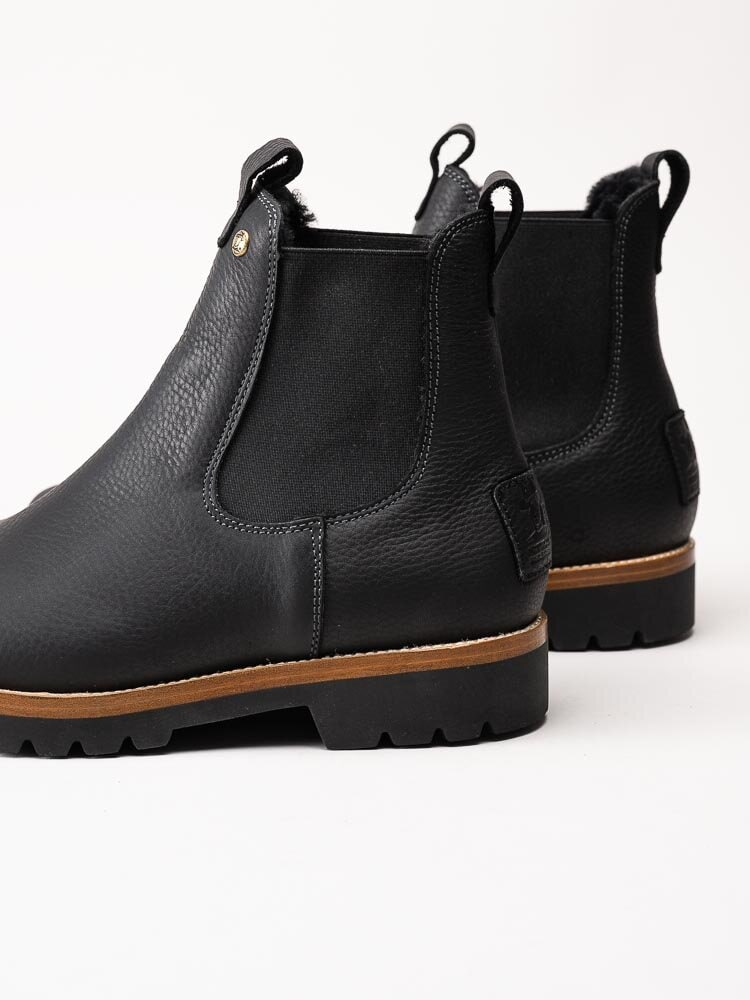 Panama Jack - Burton Igloo C1 - Svarta vattentäta chelsea boots i skinn