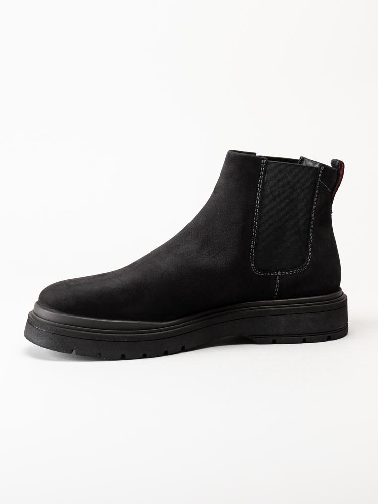 Hush Puppies - Dunan Chelsea - Svarta chelsea boots i nubuck