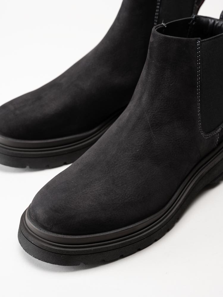 Hush Puppies - Dunan Chelsea - Svarta chelsea boots i nubuck