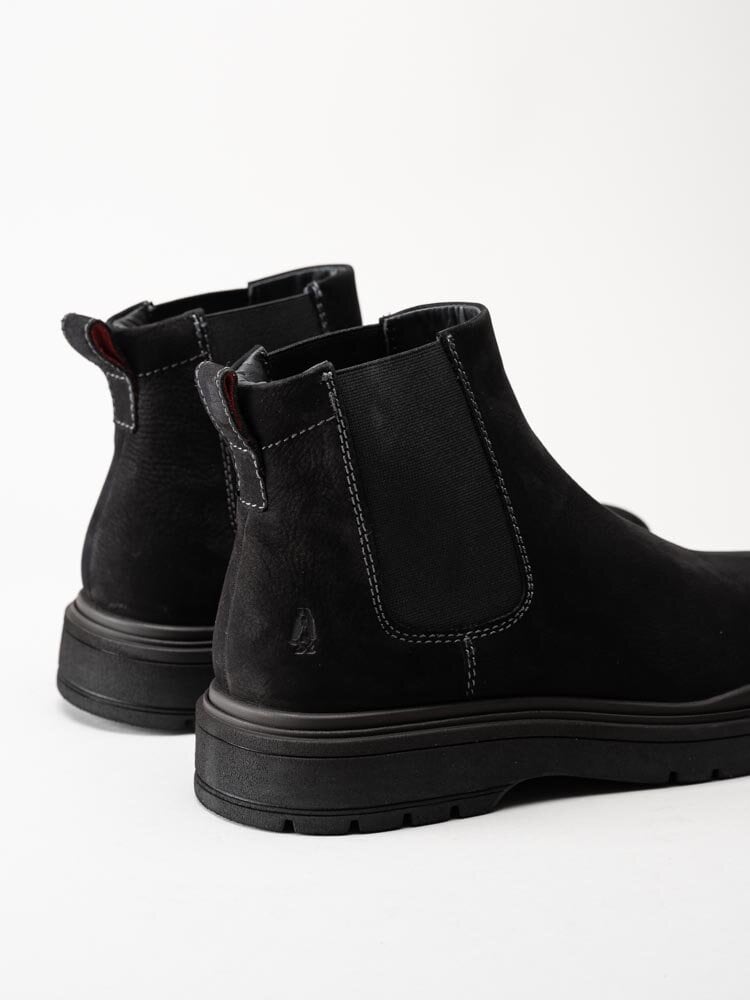 Hush Puppies - Dunan Chelsea - Svarta chelsea boots i nubuck