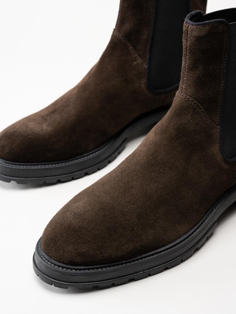 Vagabond - Johnny 2.0 - Mörkbruna chelsea boots i mocka