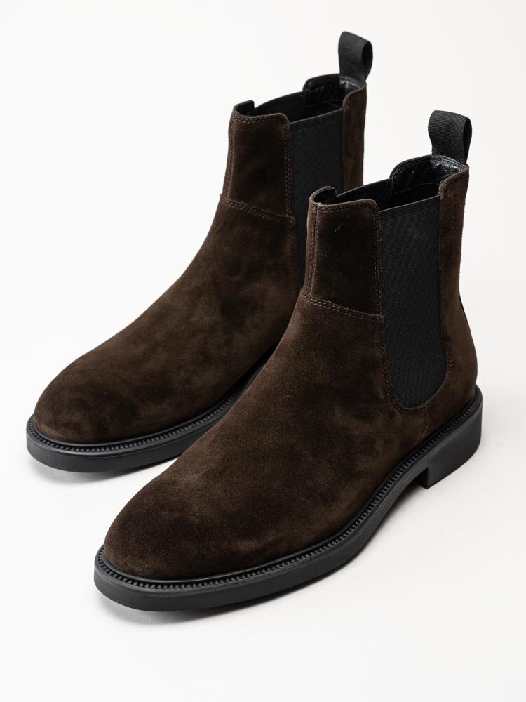 Vagabond - Alex M - Mörkbruna chelsea boots i mocka