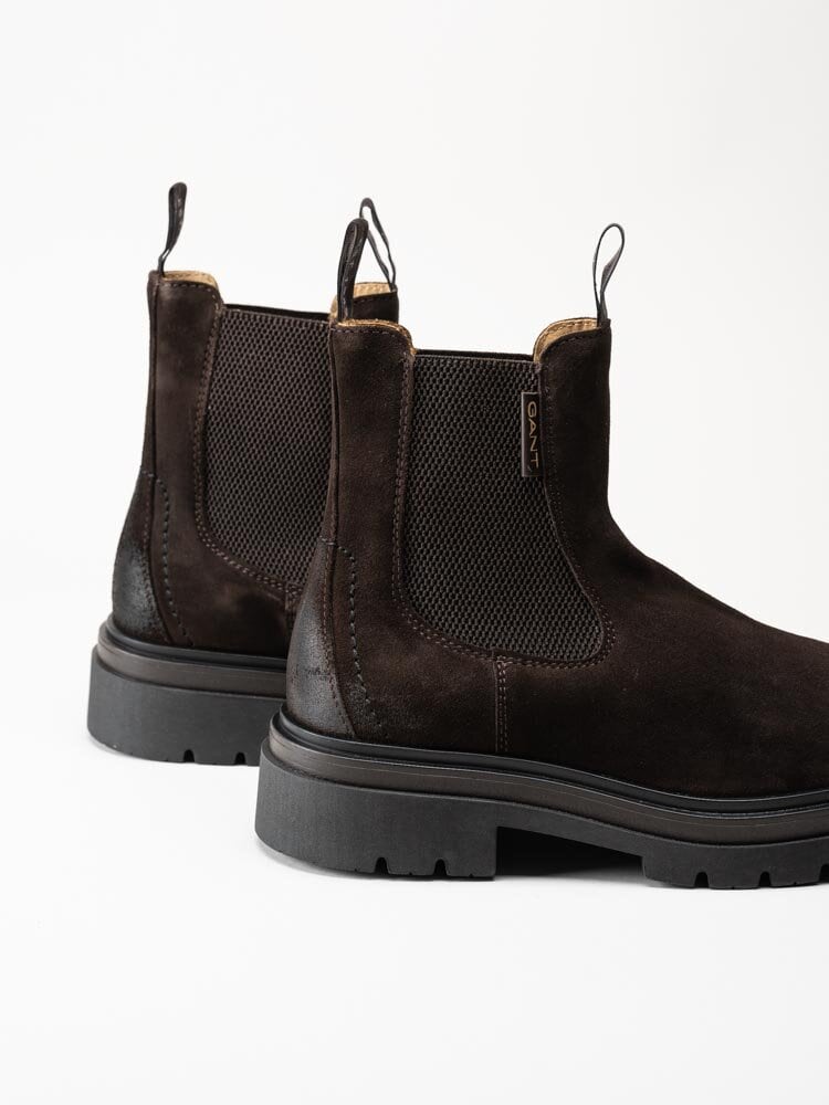 Gant Footwear - Ramzee - Mörkbruna chelsea boots i mocka