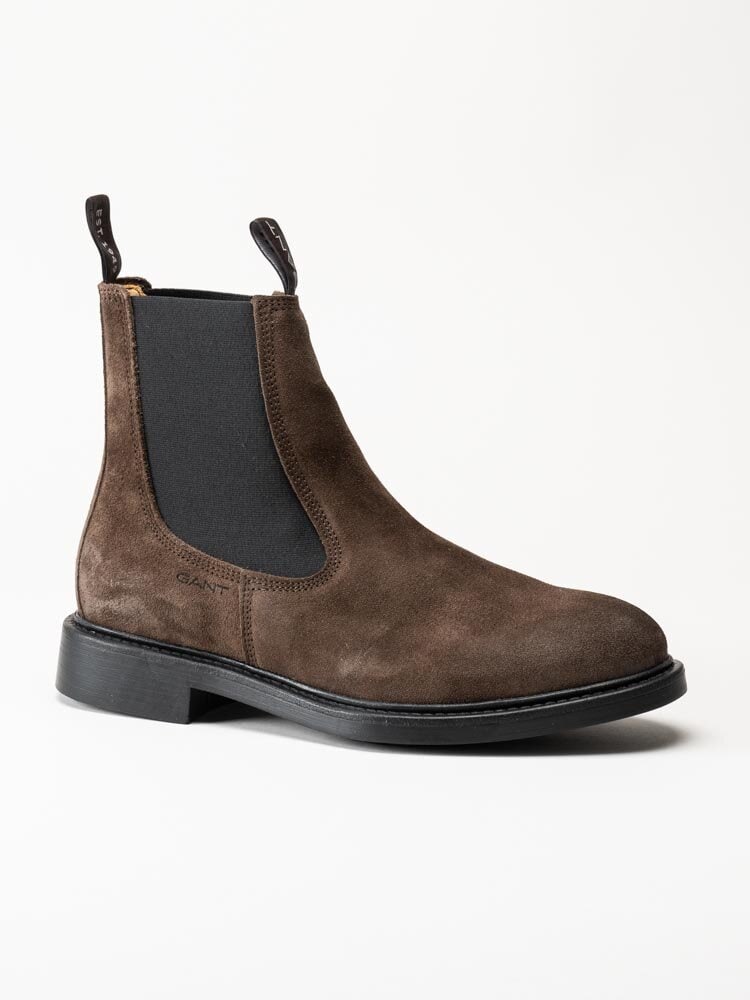 Gant Footwear - Millbro - Mörkbruna chelsea boots i mocka