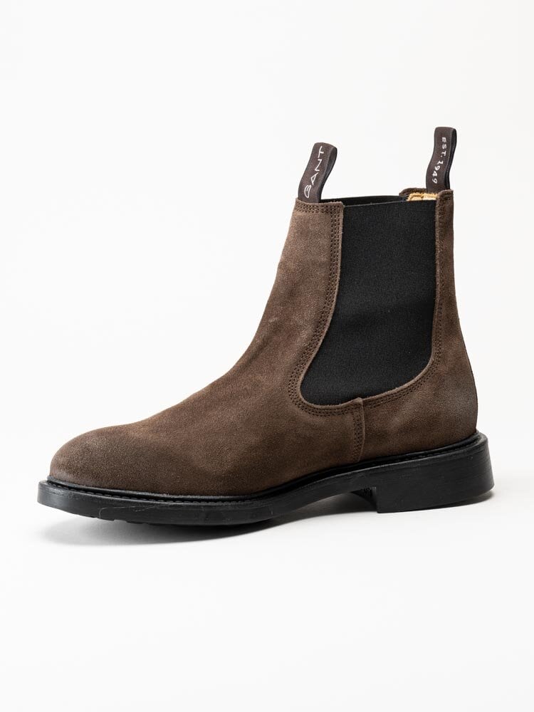 Gant Footwear - Millbro - Mörkbruna chelsea boots i mocka