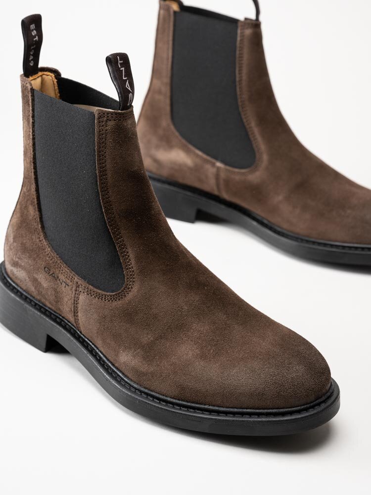 Gant Footwear - Millbro - Mörkbruna chelsea boots i mocka