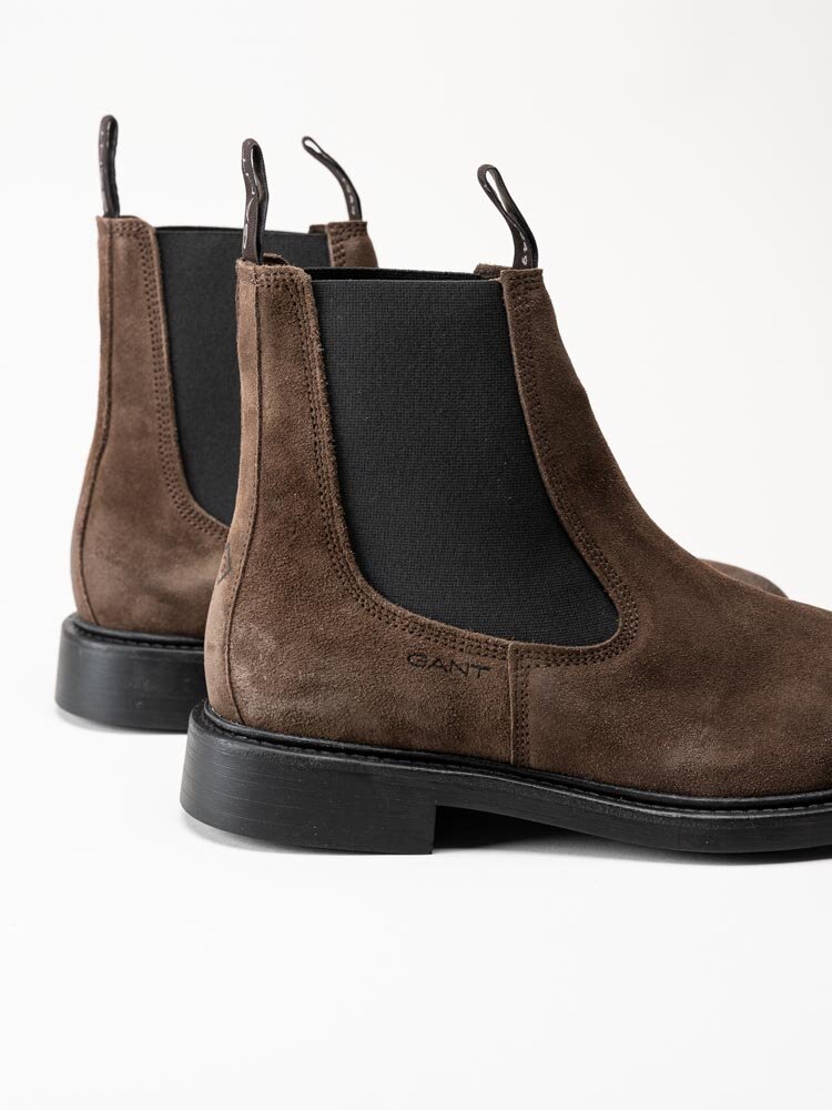 Gant Footwear - Millbro - Mörkbruna chelsea boots i mocka