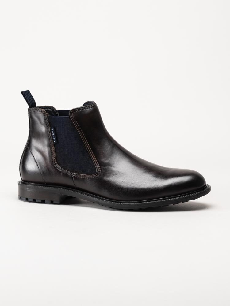Bugatti - Bonifacio - Mörkbruna chelsea boots i skinn