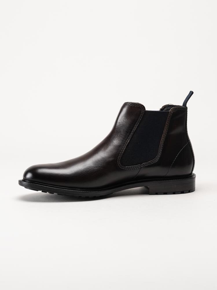 Bugatti - Bonifacio - Mörkbruna chelsea boots i skinn