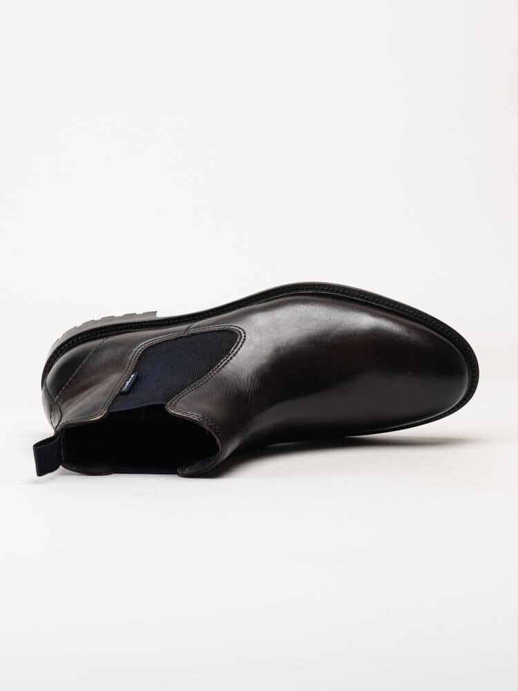 Bugatti - Bonifacio - Mörkbruna chelsea boots i skinn