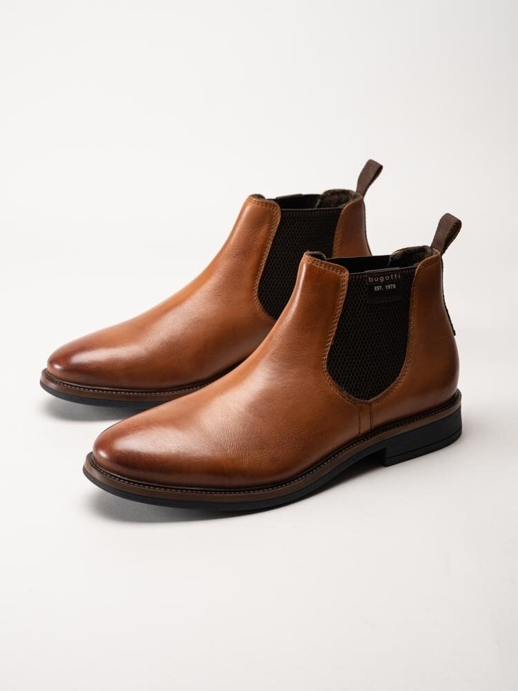 Bugatti - Ladano - Ljusbruna chelsea boots i skinn