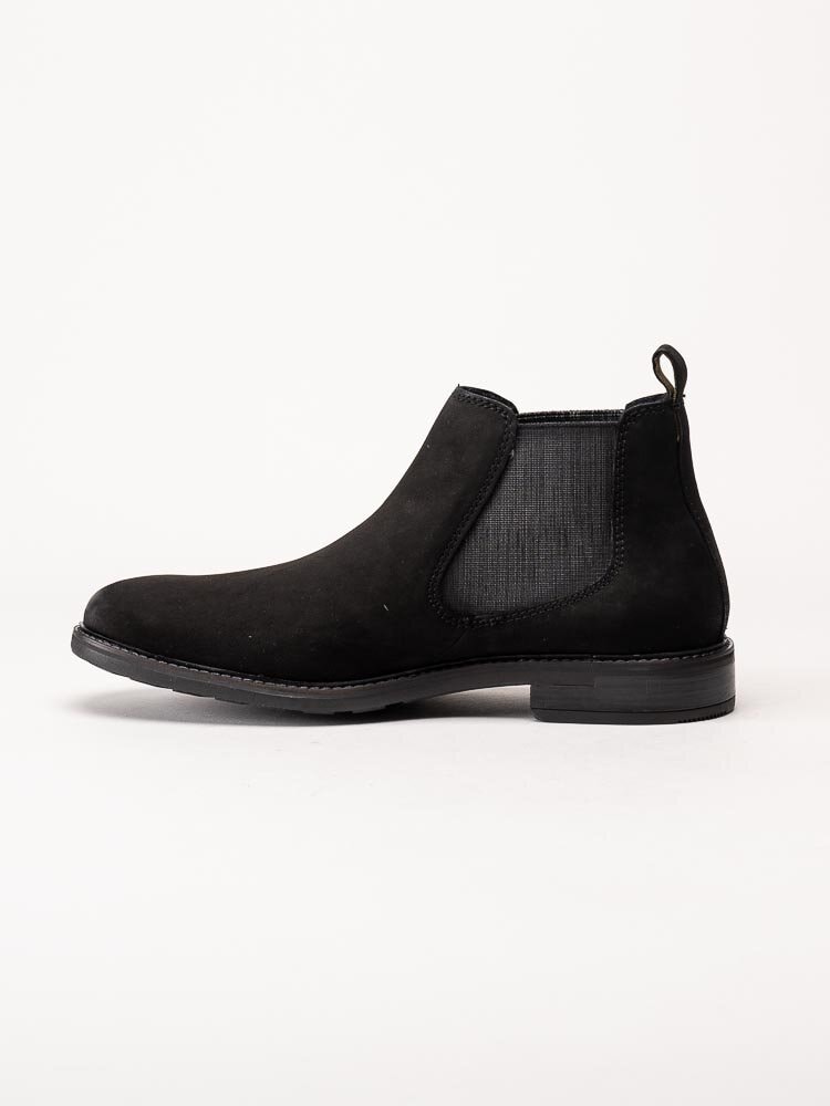 Bugatti - Dano - Svarta chelsea boots i nubuck