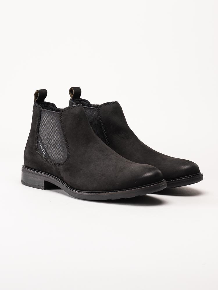 Bugatti - Dano - Svarta chelsea boots i nubuck