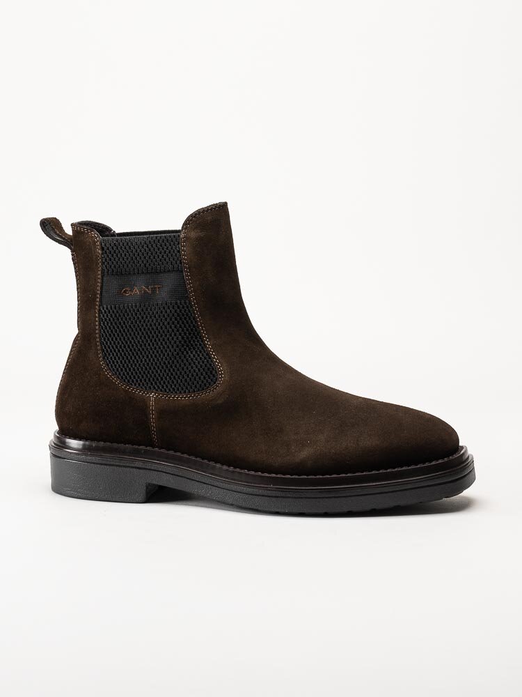 Gant Footwear - Boggar - Mörkbruna chelsea boots i mocka