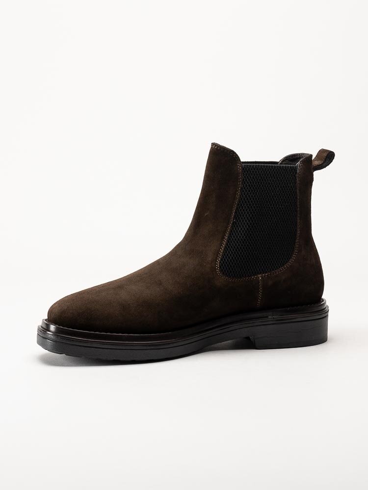 Gant Footwear - Boggar - Mörkbruna chelsea boots i mocka