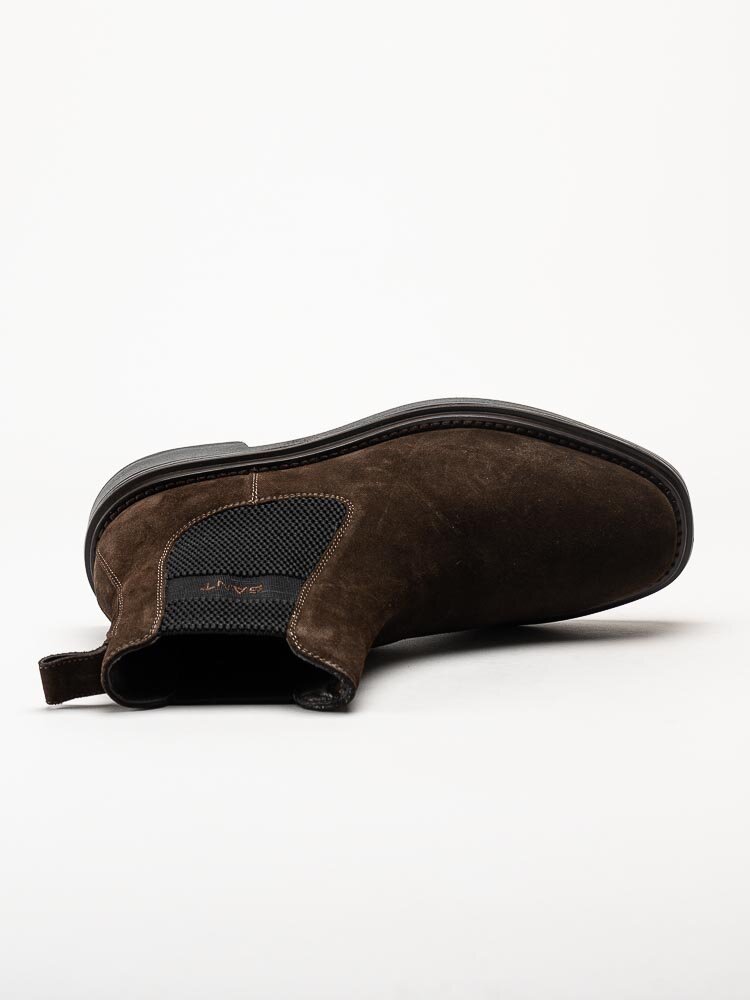 Gant Footwear - Boggar - Mörkbruna chelsea boots i mocka