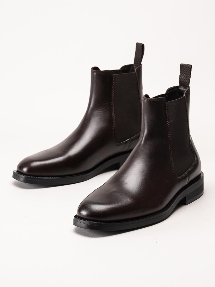 Gant Footwear - Rizmood - Mörkbruna chelsea boots i skinn