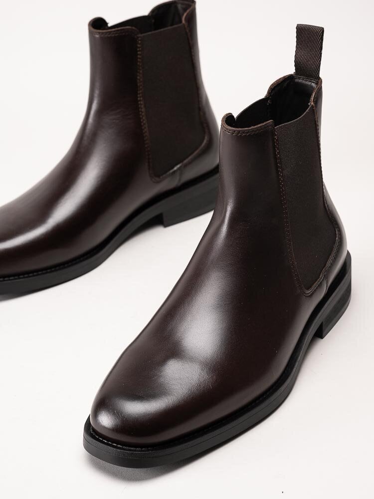 Gant Footwear - Rizmood - Mörkbruna chelsea boots i skinn