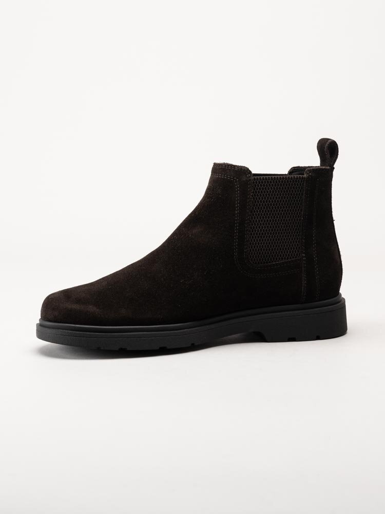 Geox - U Spherica EC1 - Mörkbruna chelsea boots i mocka