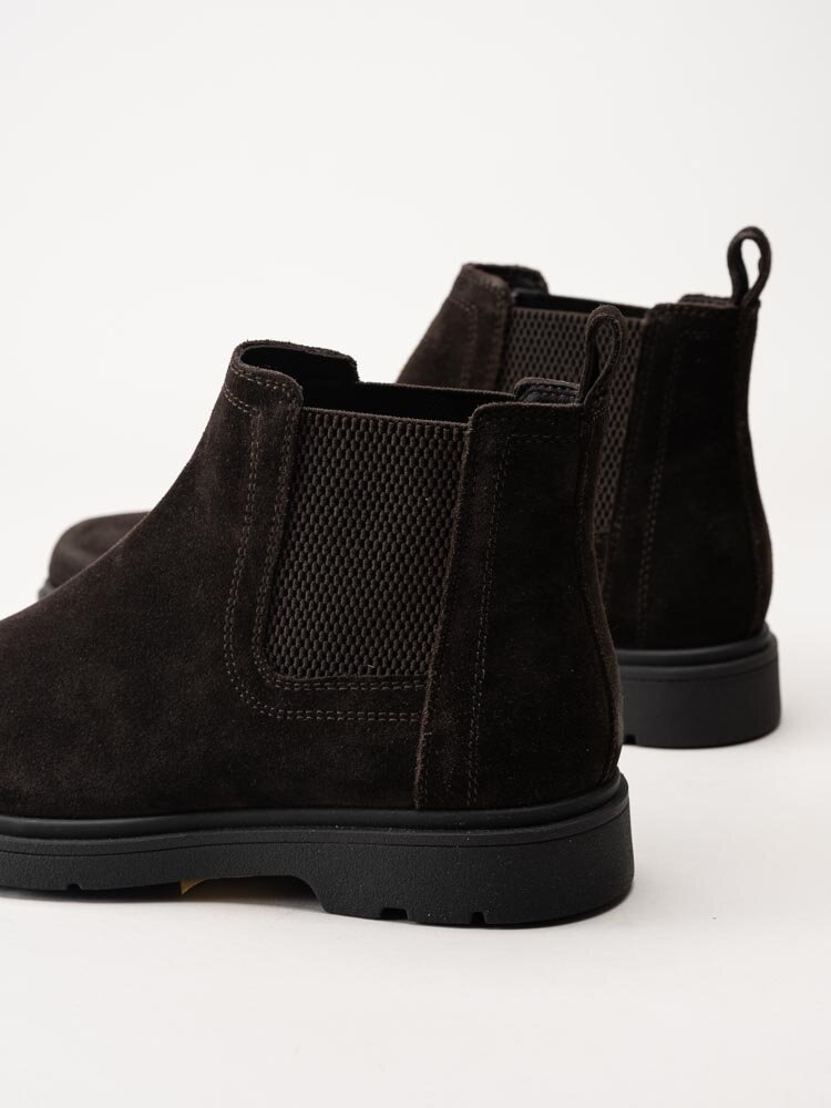 Geox - U Spherica EC1 - Mörkbruna chelsea boots i mocka