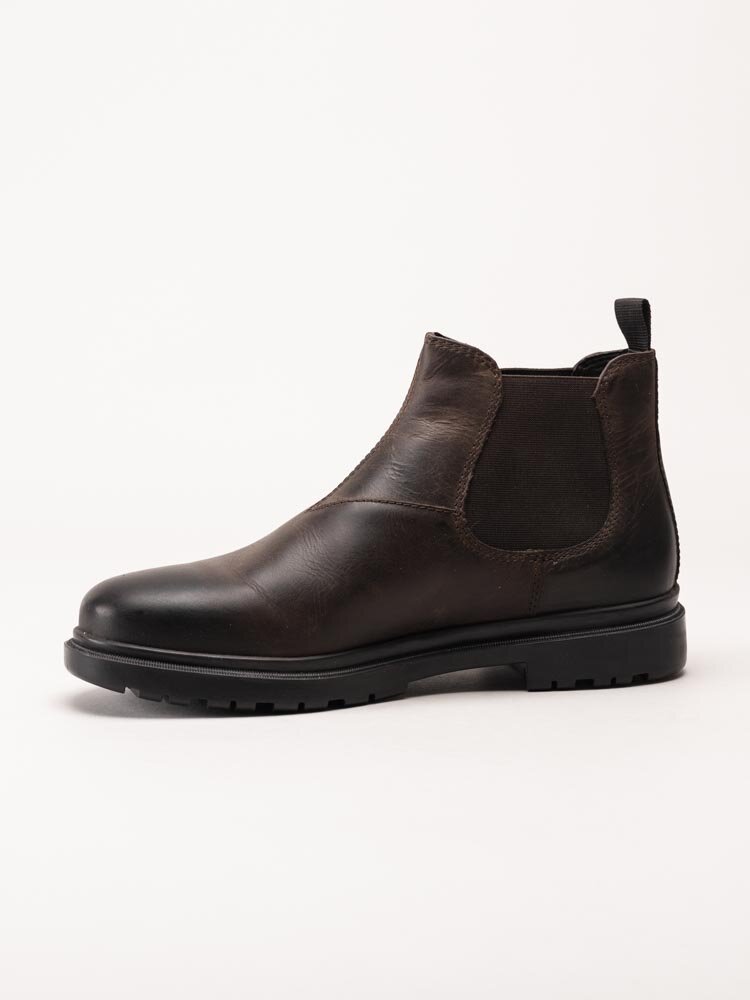 Geox - U Andalo A - oil.lea - Mörkbruna chelsea boots i oljat skinn