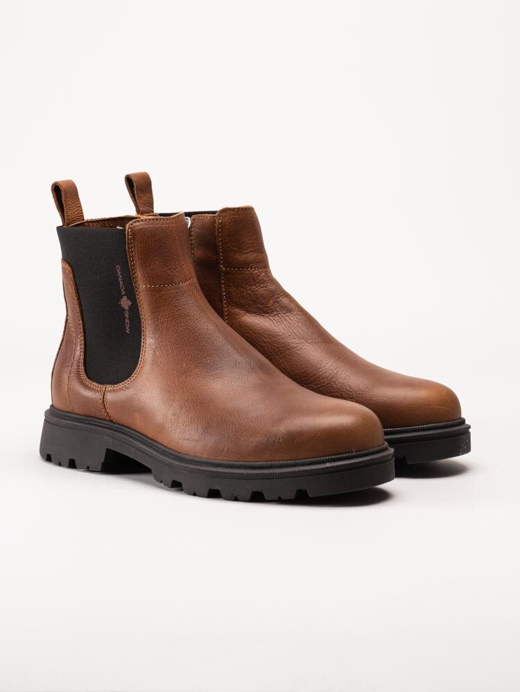 Canada Snow - Mount Ayles - Bruna fodrade chelsea boots i skinn