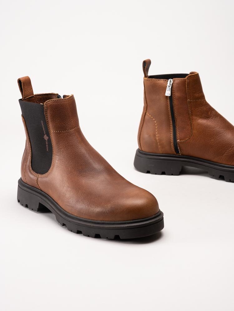 Canada Snow - Mount Ayles - Bruna fodrade chelsea boots i skinn