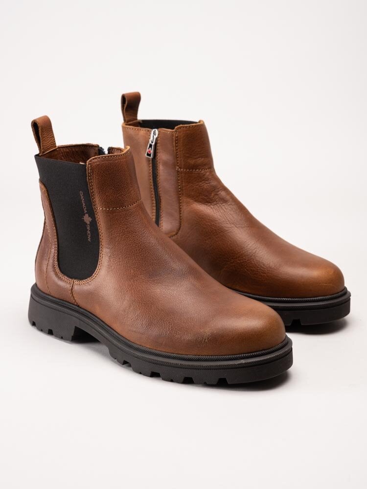 Canada Snow - Mount Ayles - Bruna fodrade chelsea boots i skinn