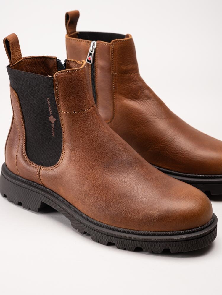 Canada Snow - Mount Ayles - Bruna fodrade chelsea boots i skinn