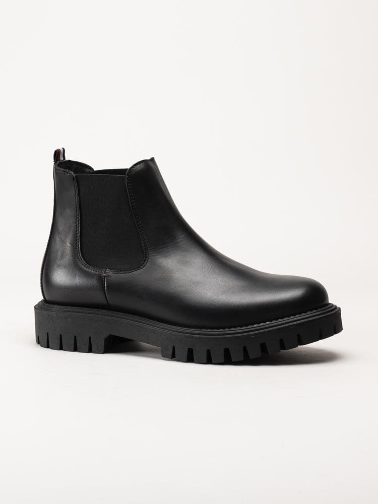 Tommy Hilfiger - Premium Casual Chunky Lth Chel - Svarta chelsea boots i skinn