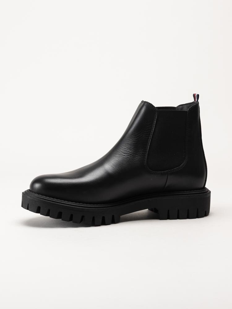 Tommy Hilfiger - Premium Casual Chunky Lth Chel - Svarta chelsea boots i skinn