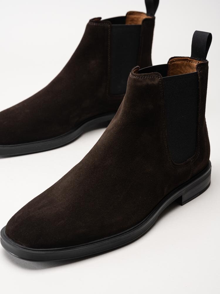 Vagabond - Andrew - Mörkbruna chelsea boots i mocka