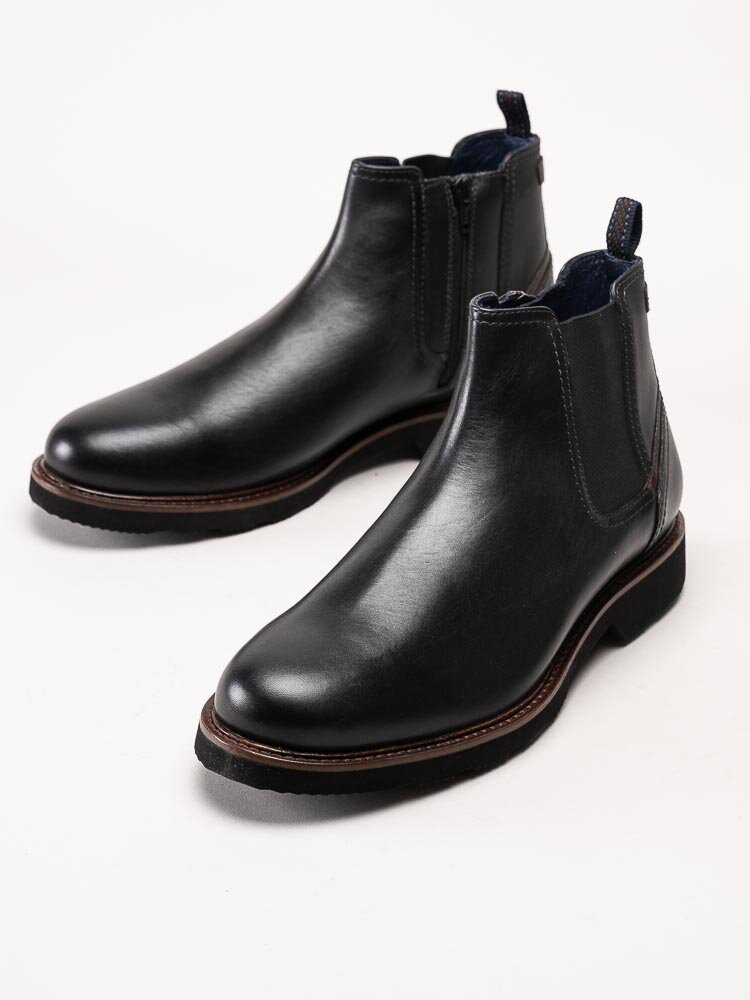 Sioux - Dilip 717 H - Svarta chelsea boots i skinn