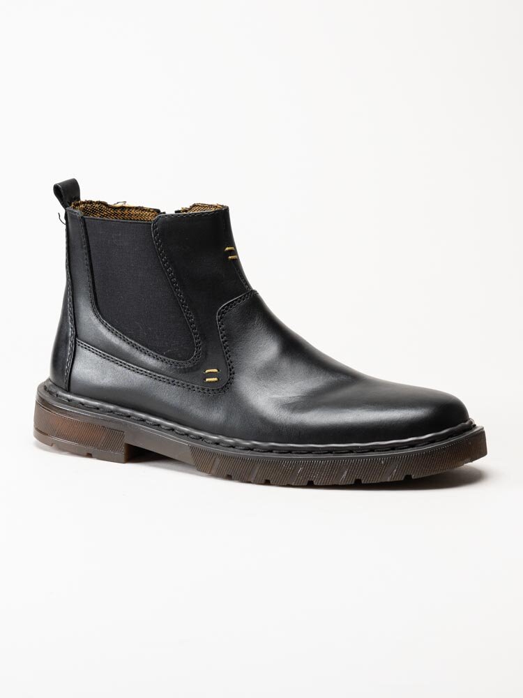 Rieker - Svarta chelsea boots i skinn